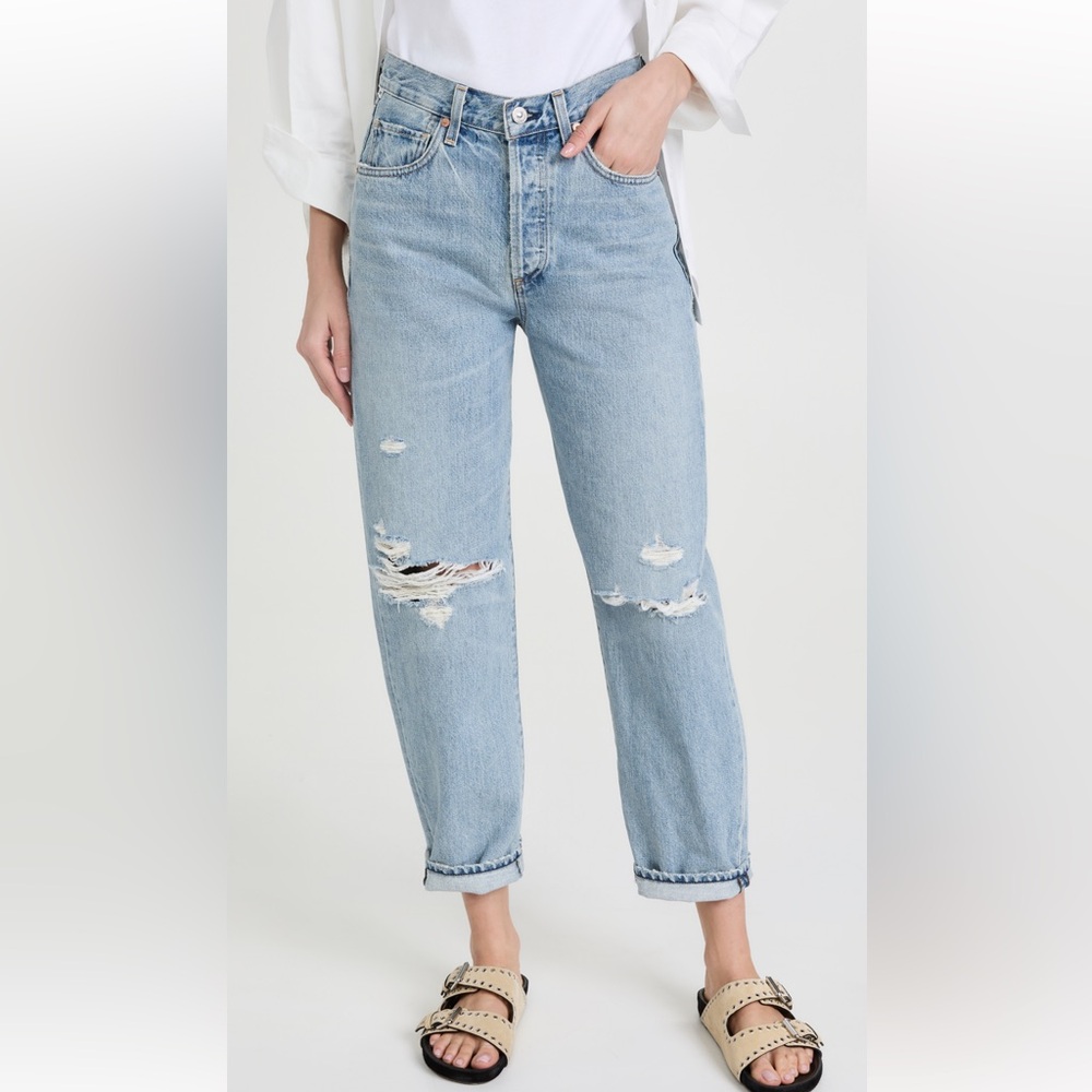 Citizens of Humanity Dylan Rolled Crop Jeans, Sz 33